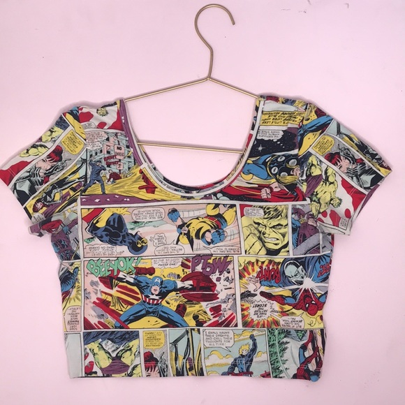 Marvel Comic Book Crop Top - Picture 2 of 3
